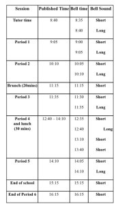 Hazeley schedule